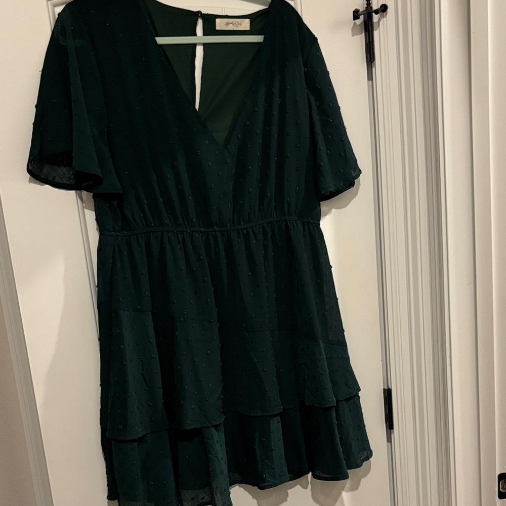 Chic Dark Green Mini Dress